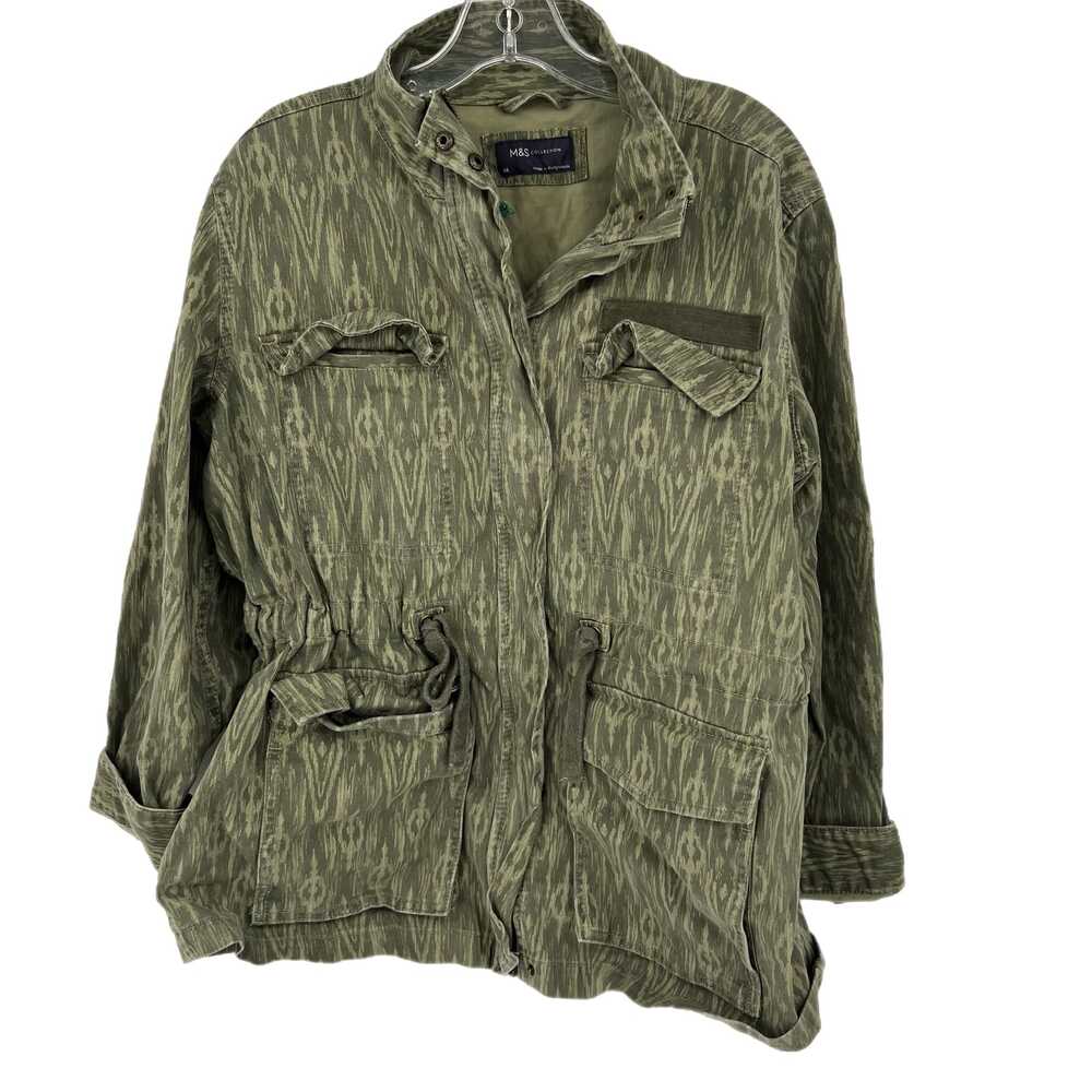 M&S Green Utility Jacket Casual Overcoat L